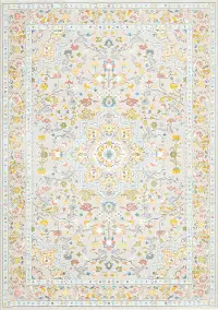 Belle 8 x 11 Elegant Yellow Multicolor Area Rug