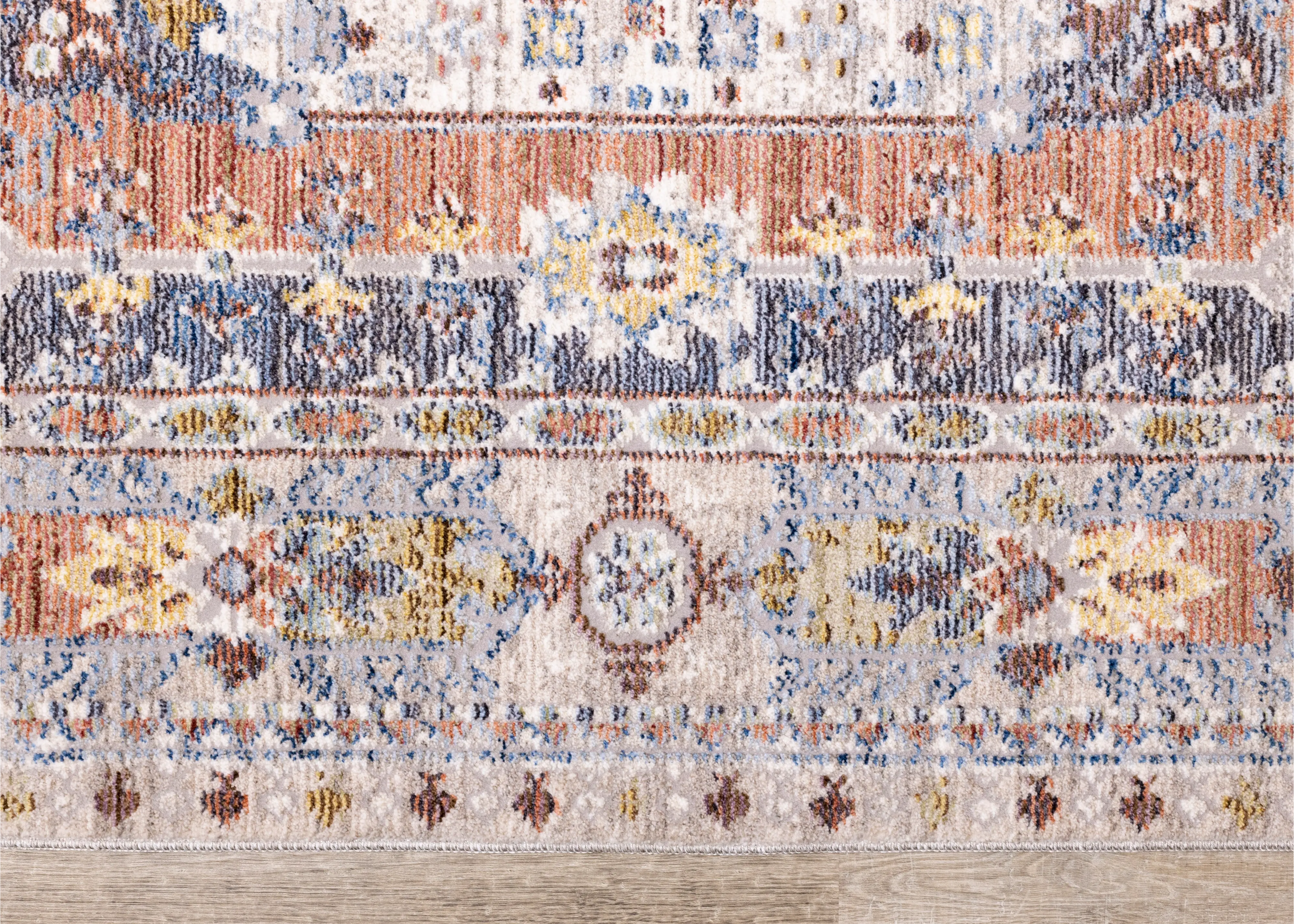 Monaco 5 x 8 Border Gray Blue Area Rug-8