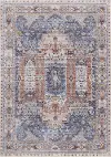Monaco 8 x 11 Border Gray Blue Area Rug