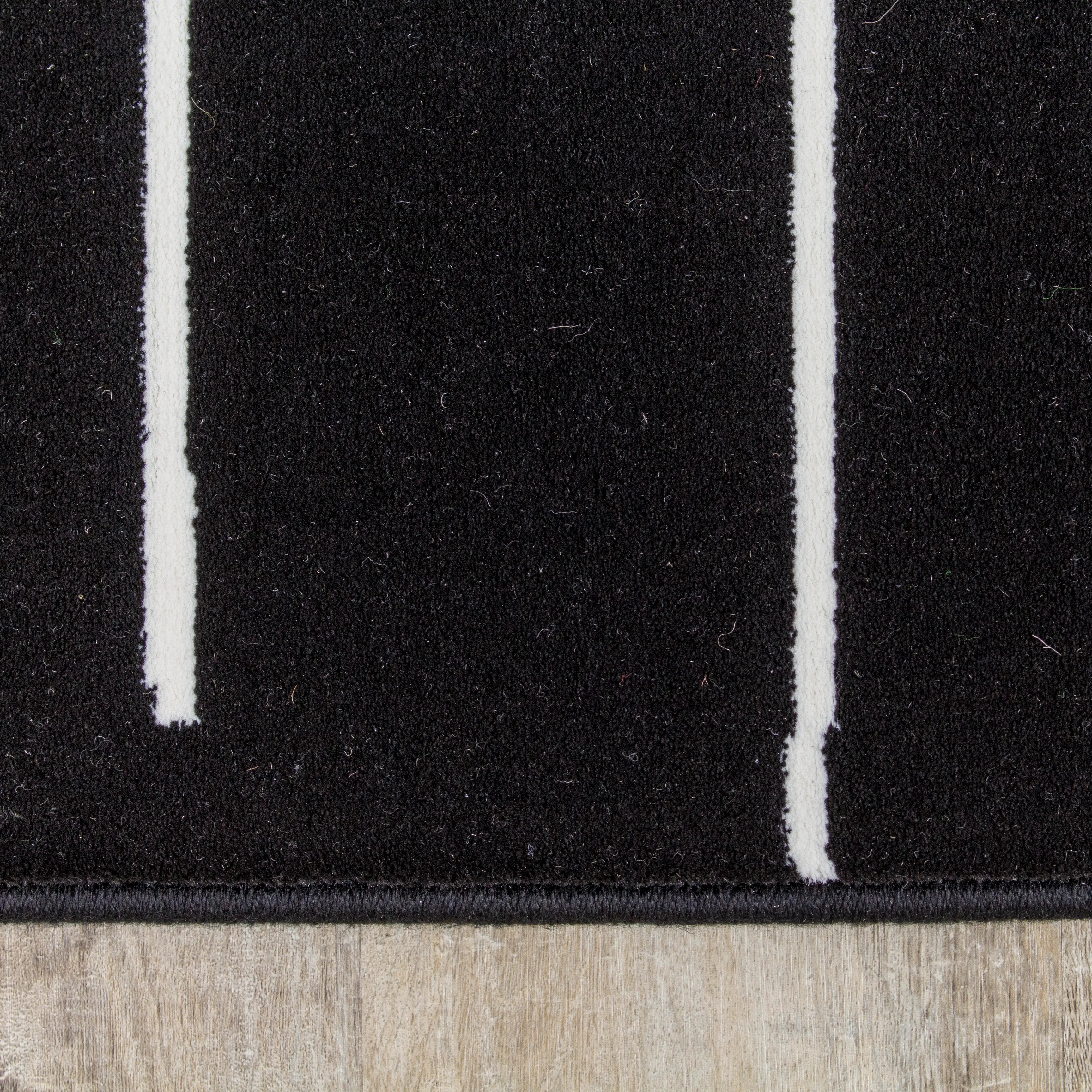 Ice 5 x 8 Striped Black and White Area Rug-7