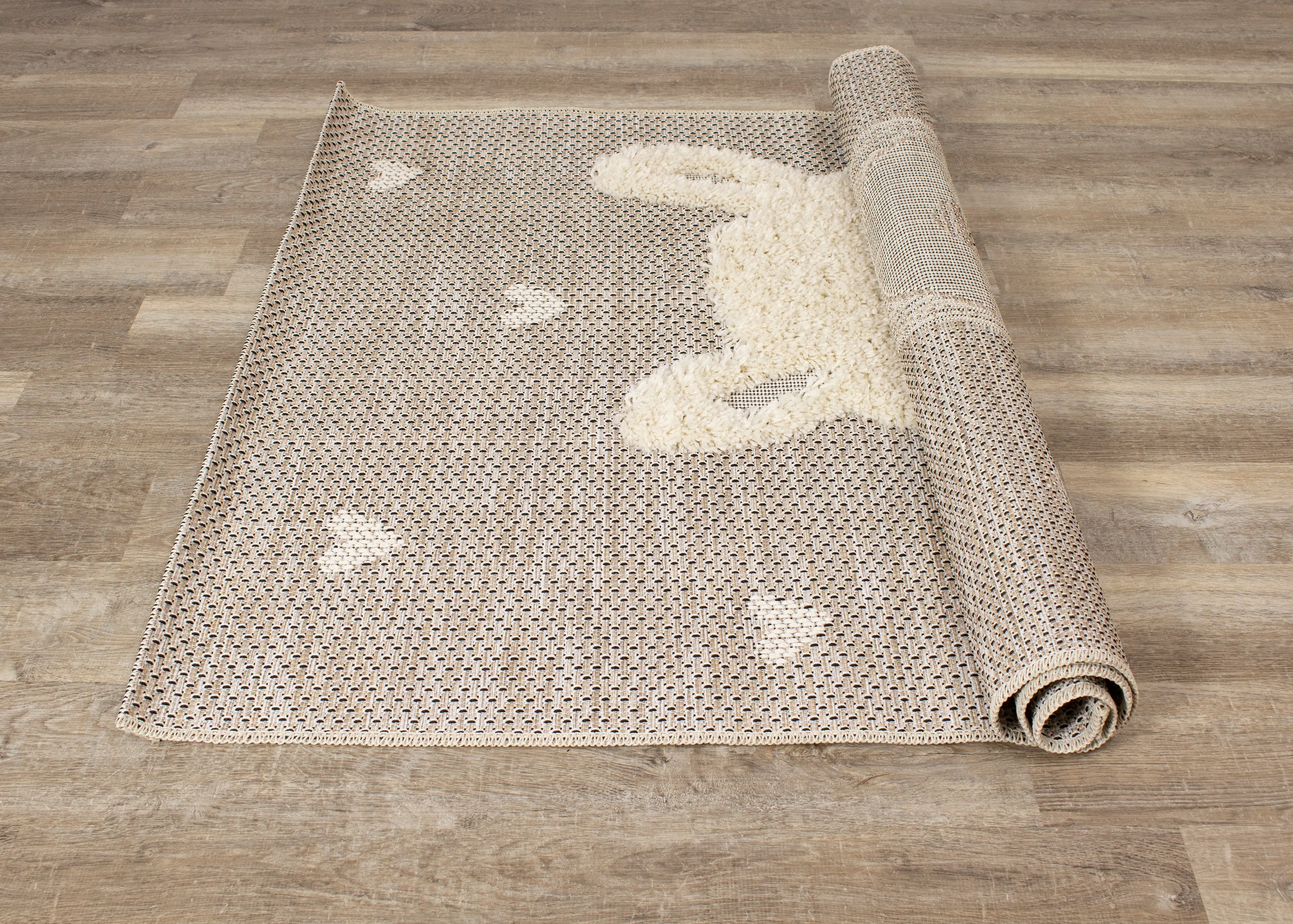 Kids 2 x 4 Llama Beige Area Rug-7