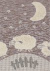 Kids 4 x 6 Counting Sheep Brown Area Rug