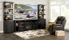 Avery Loft Ghost Black 84 Fireplace Entertainment Wall