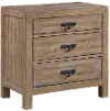 Clearance Andria Rustic Brown Pine Nightstand