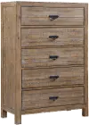 Andria Rustic Brown Pine Chest of Drawers