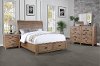 Clearance Andria Rustic Brown Pine 4 Piece Queen Bedroom Set