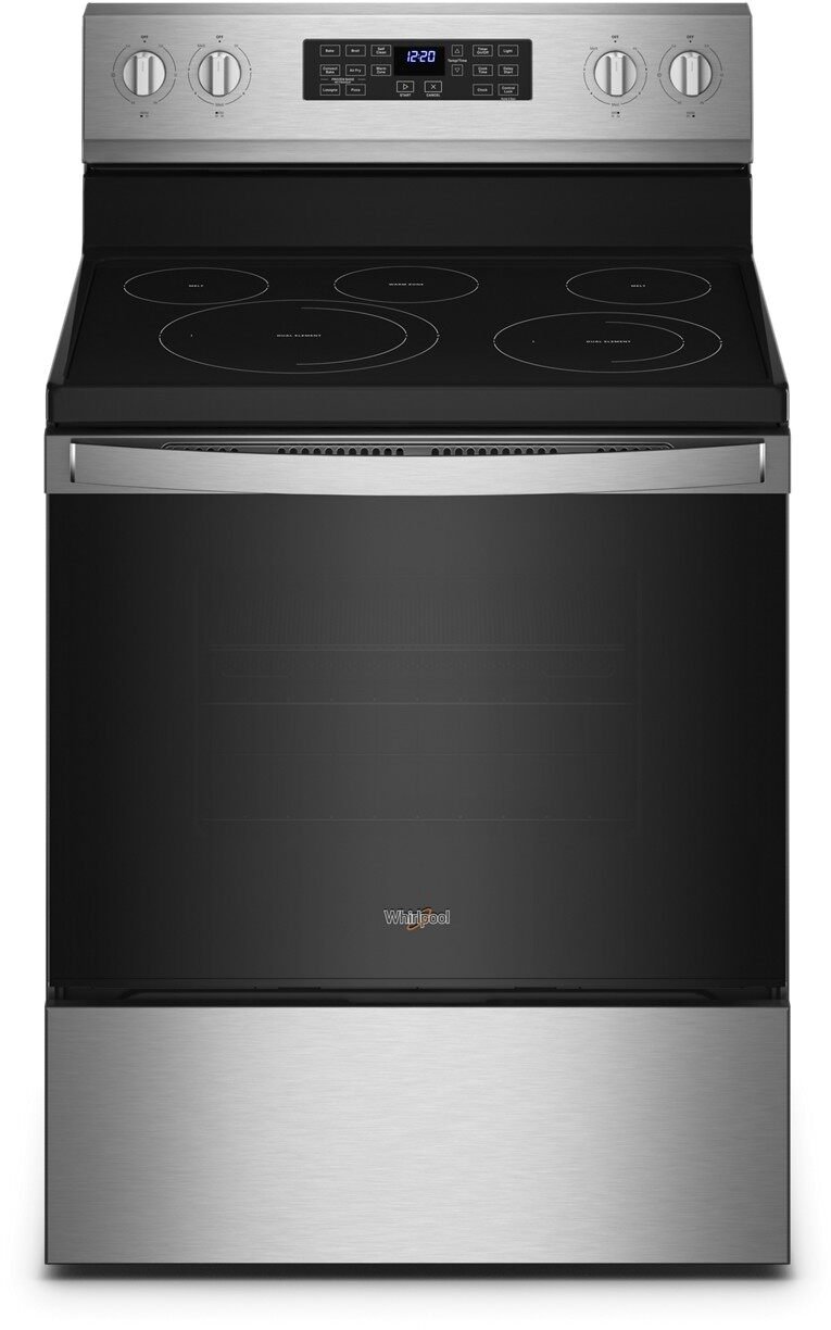WFE550S0LZ Whirlpool Smooth Top Electric Range - Stainless Steel. 5.3 cu ft-1