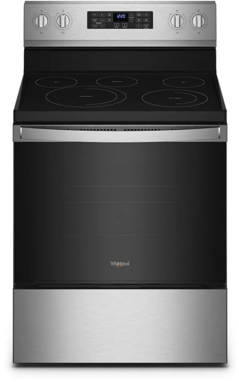 WFE550S0LZ Whirlpool Smooth Top Electric Range - Stainless Steel. 5.3 cu ft-1