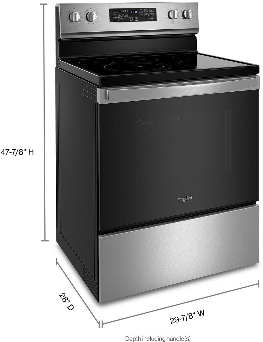 WFE550S0LZ Whirlpool Smooth Top Electric Range - Stainless Steel. 5.3 cu ft-8