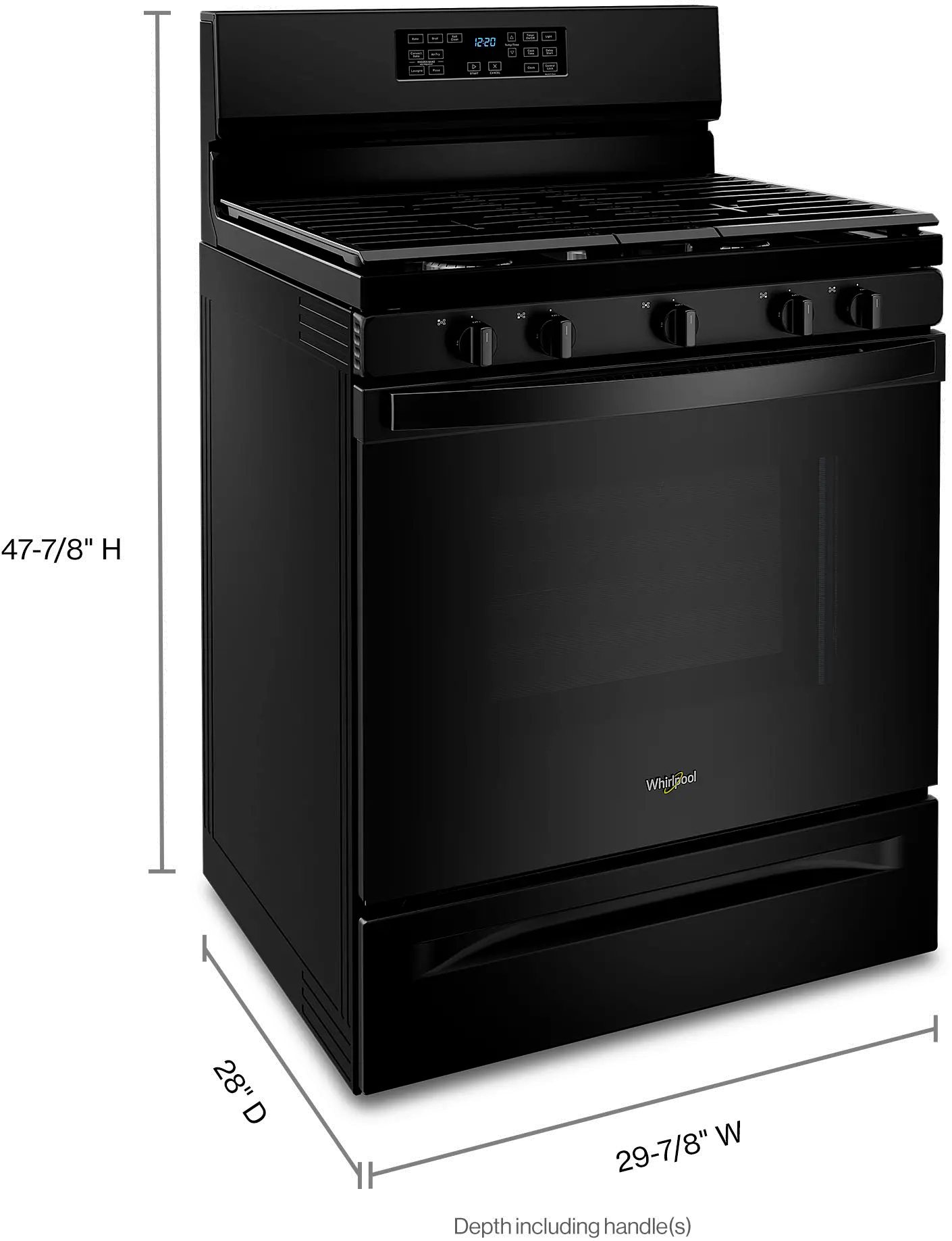 WFG550S0LB Whirlpool Gas Range with Air Fry - 5.0 cu. ft. Black-5