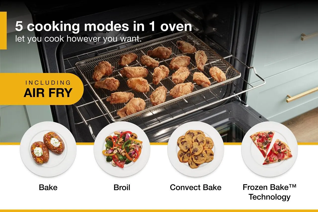 WFG550S0LV Whirlpool 5 cu ft Gas Range with Air Fry - Black Stainless Steel-10