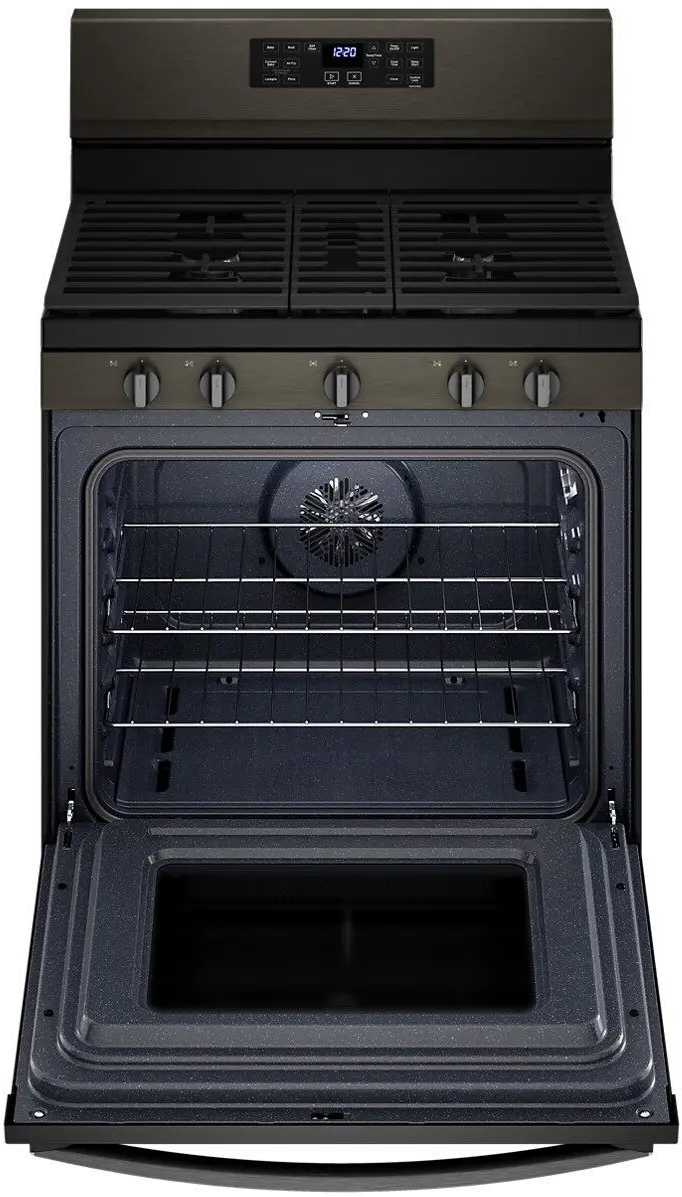 WFG550S0LV Whirlpool 5 cu ft Gas Range with Air Fry - Black Stainless Steel-2