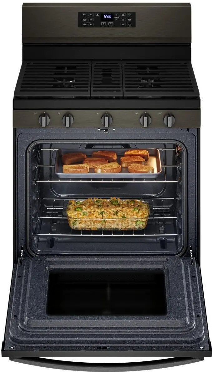 WFG550S0LV Whirlpool 5 cu ft Gas Range with Air Fry - Black Stainless Steel-3