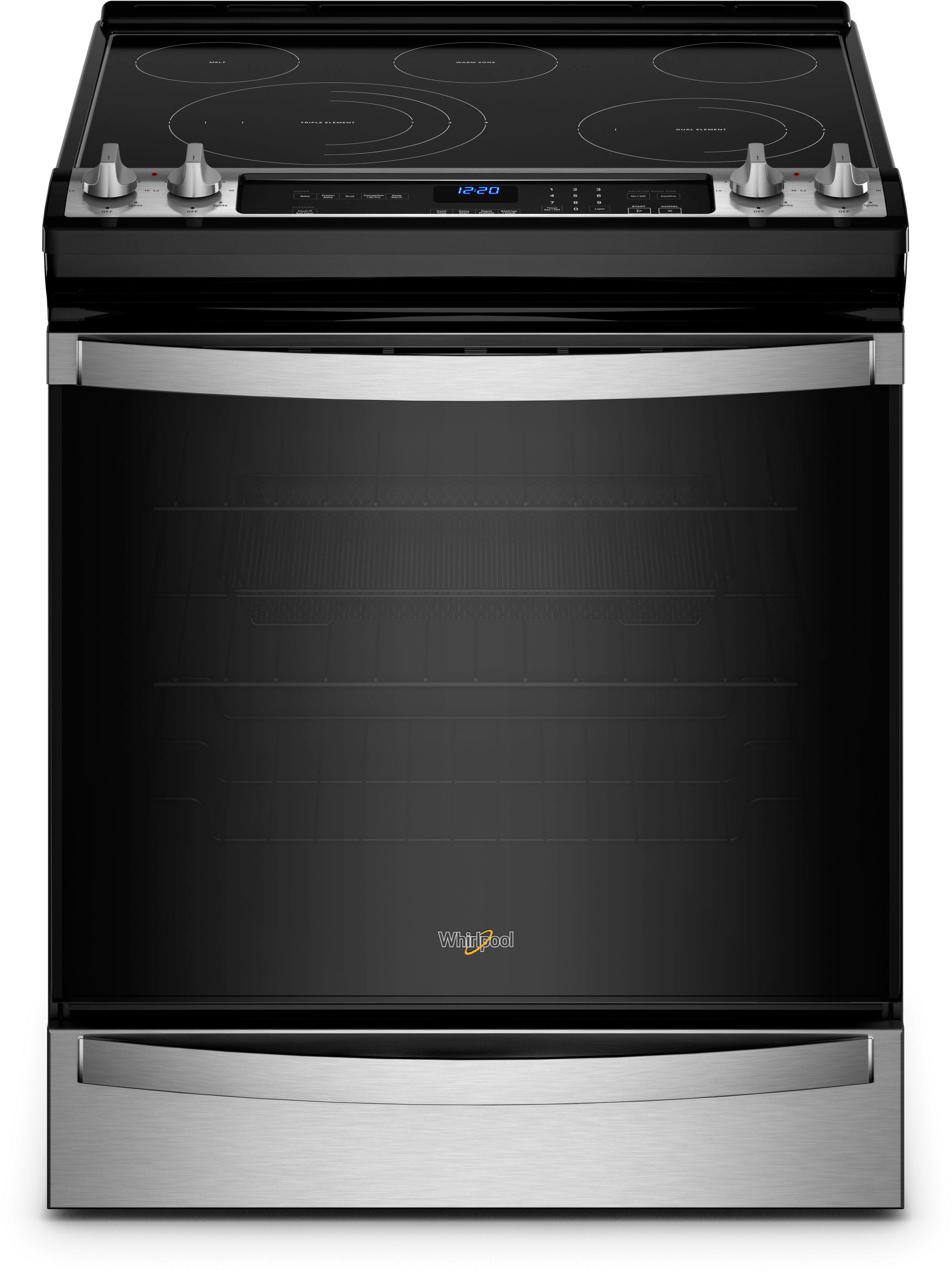 WEE745H0LZ Whirlpool Smooth Top Electric Range - Stainless Steel. 6.4 cu ft-1