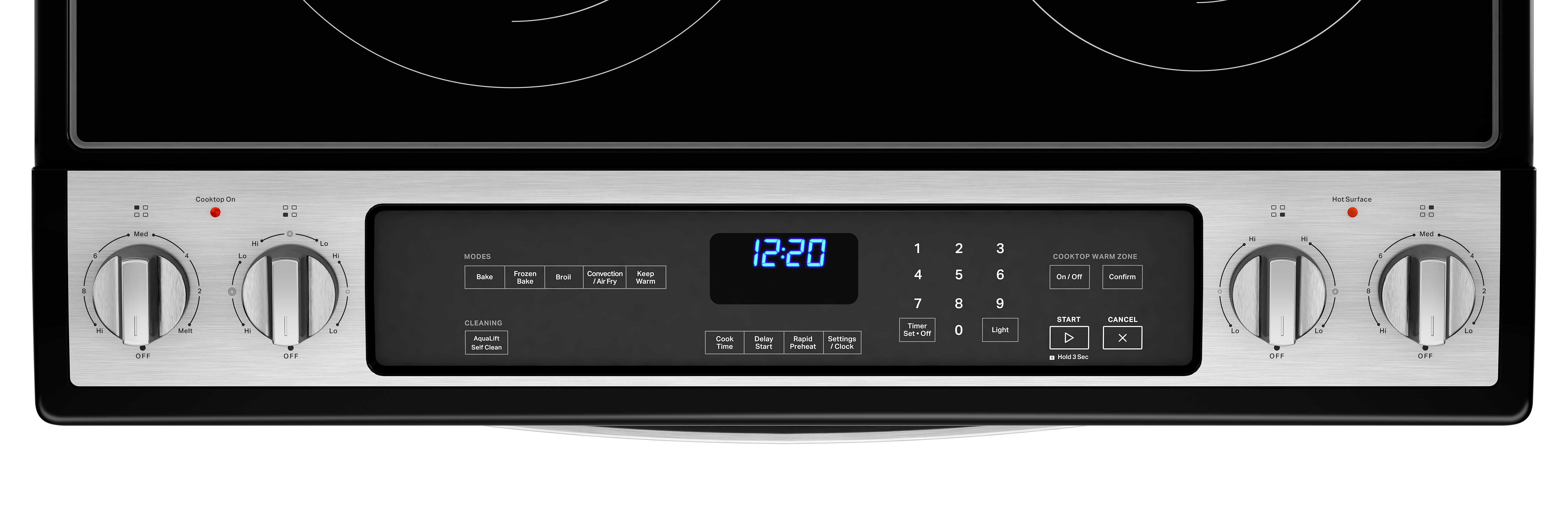 WEE745H0LZ Whirlpool Smooth Top Electric Range - Stainless Steel. 6.4 cu ft-4