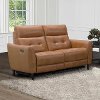 Ashokan Camel Brown Power Reclining Loveseat