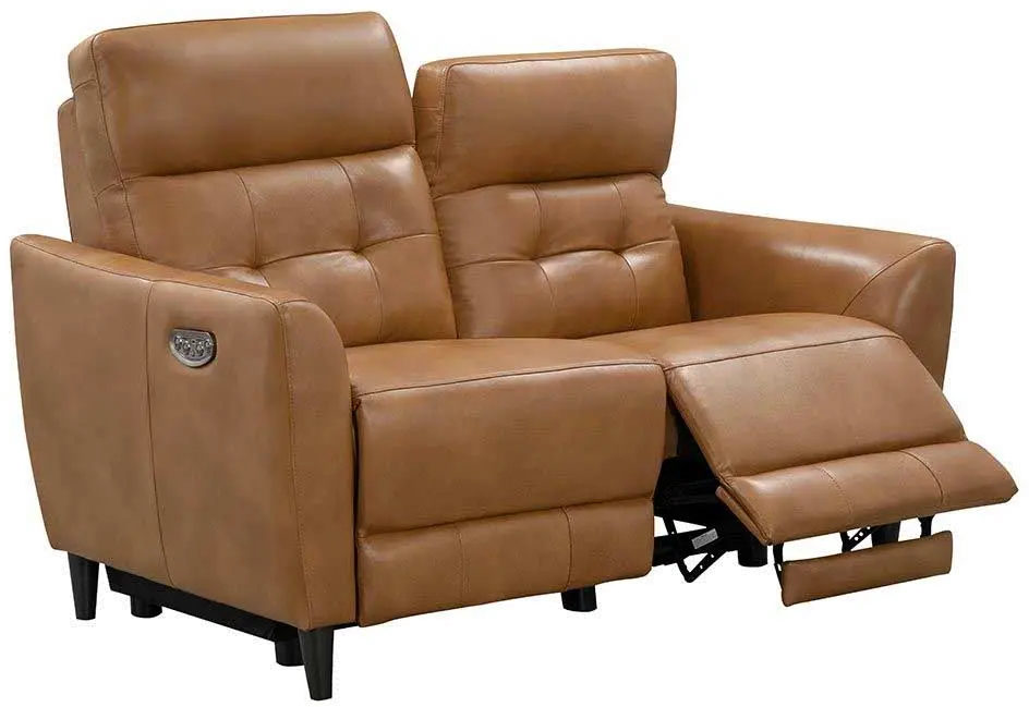Ashokan Camel Brown Power Reclining Loveseat-2