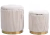 Beecher Beige Ottoman Velvet