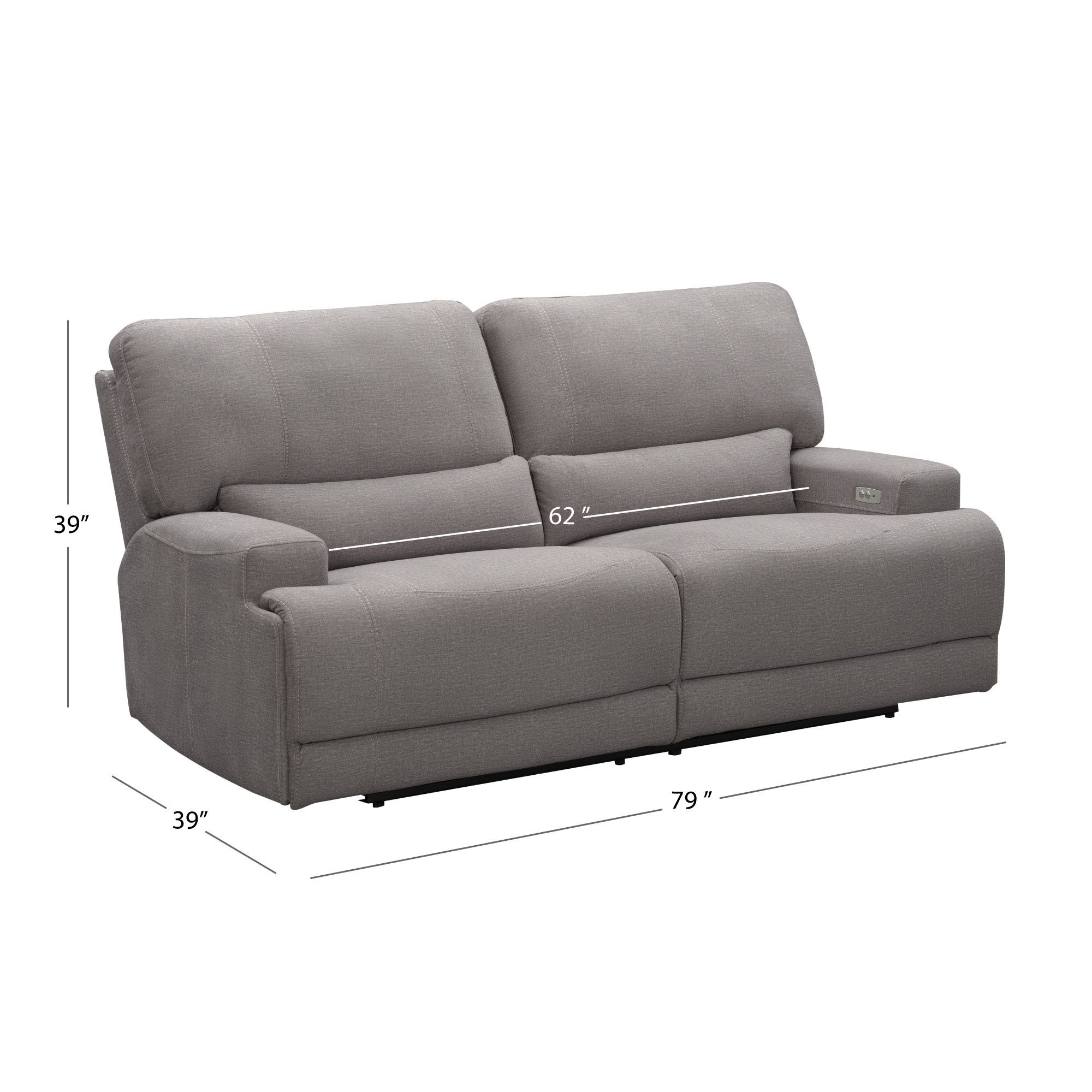 Waylon Gray Power Reclining Sofa-2
