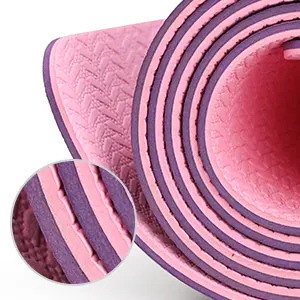 Letsfit Purple and Pink Yoga Mat-2