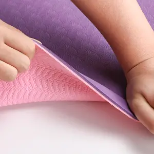 Letsfit Purple and Pink Yoga Mat-3
