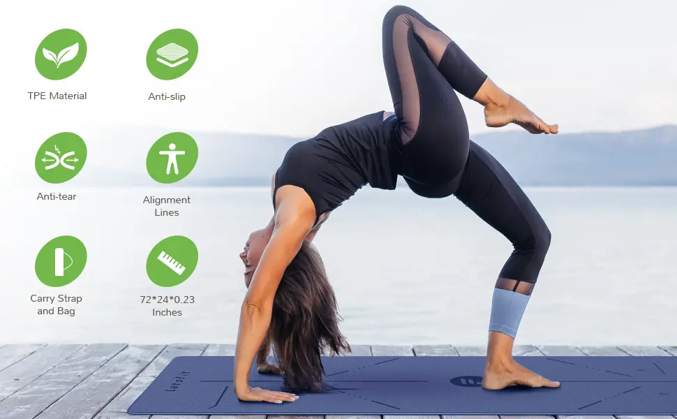Letsfit Purple and Pink Yoga Mat-4