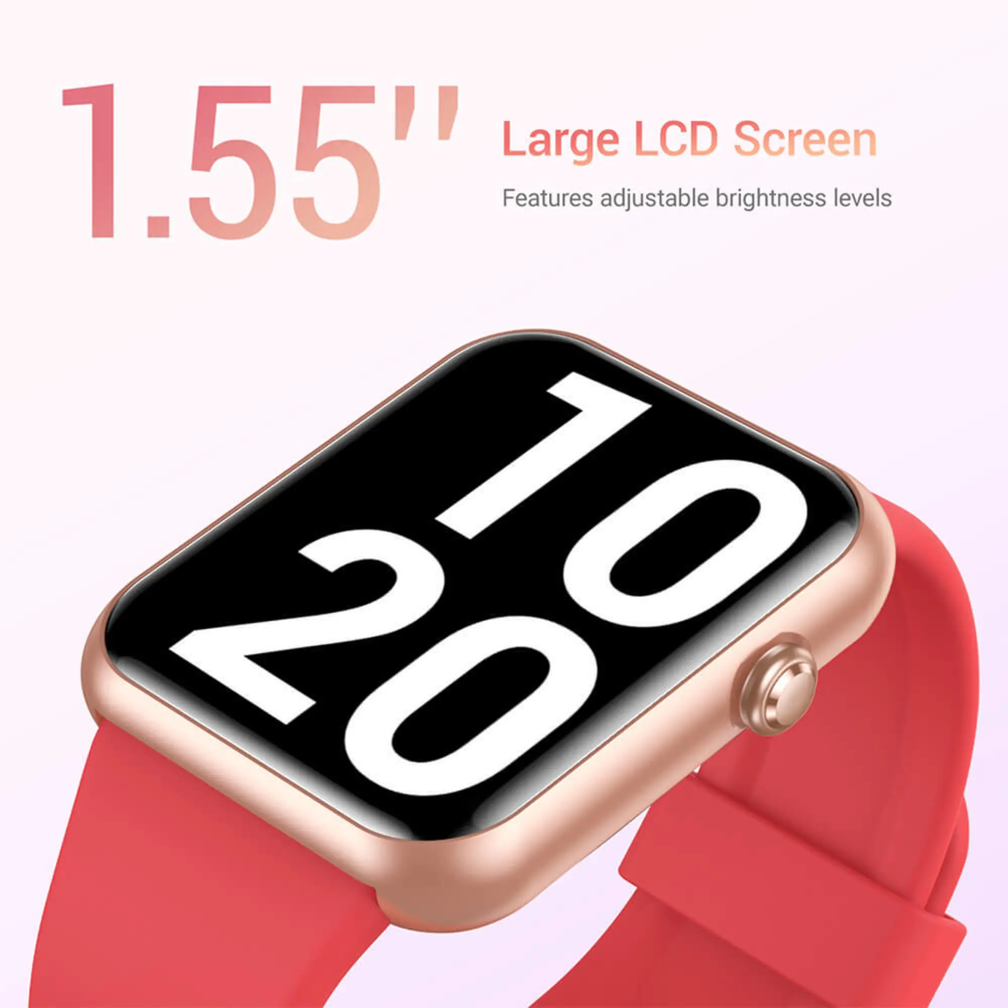 Letsfit IW2 Pink and Gold Smartwatch-2