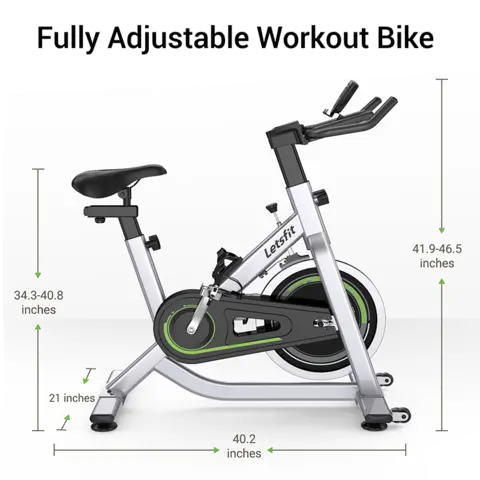 Letsfit AE02 Silver Exercise Bike-2