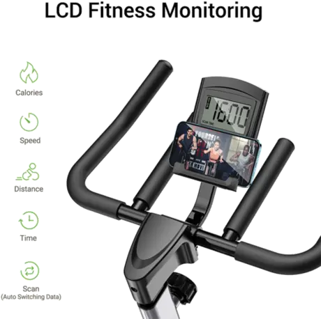 Letsfit AE02 Silver Exercise Bike-3