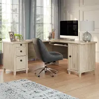Hammond Chalk Oak L-Desk