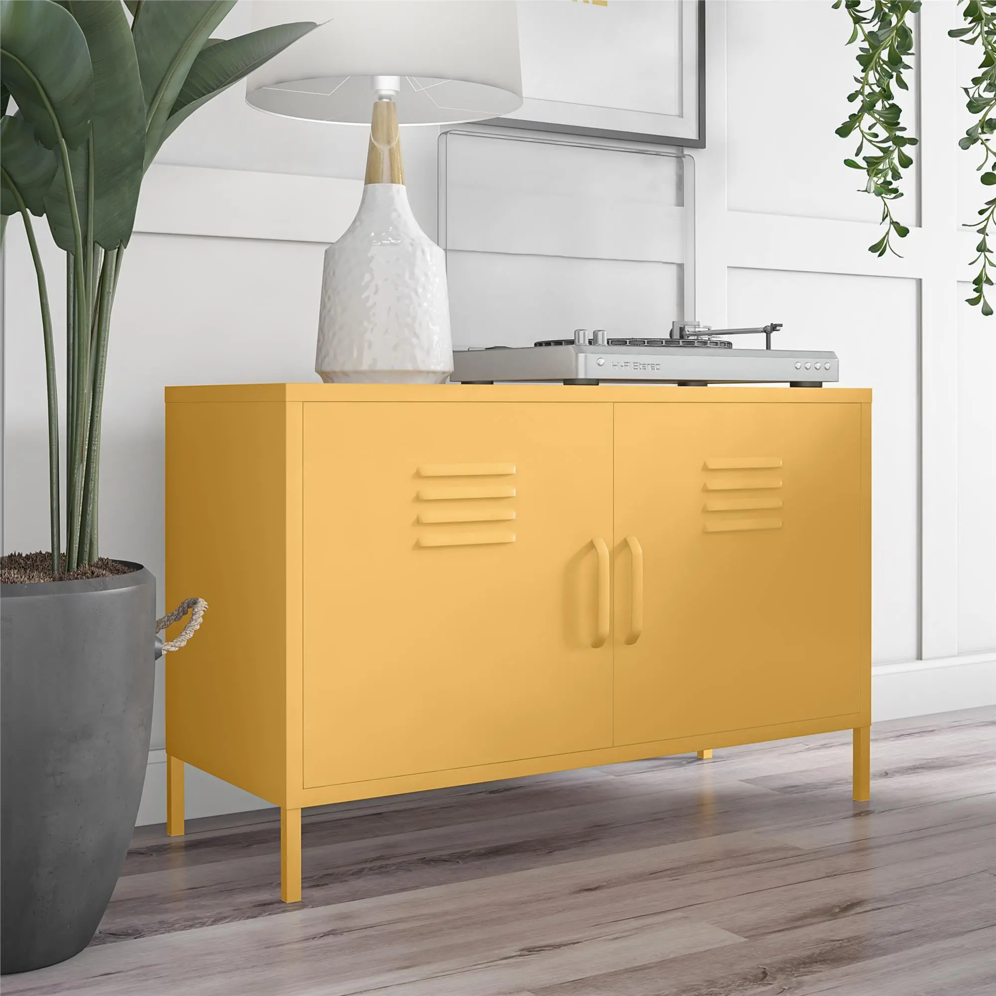 Cache Yellow 2-Door Metal Locker-1