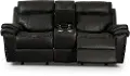 Black Gliding Reclining Loveseat