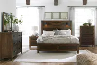 Bromwich Walnut Brown 4 Piece Queen Bedroom Set