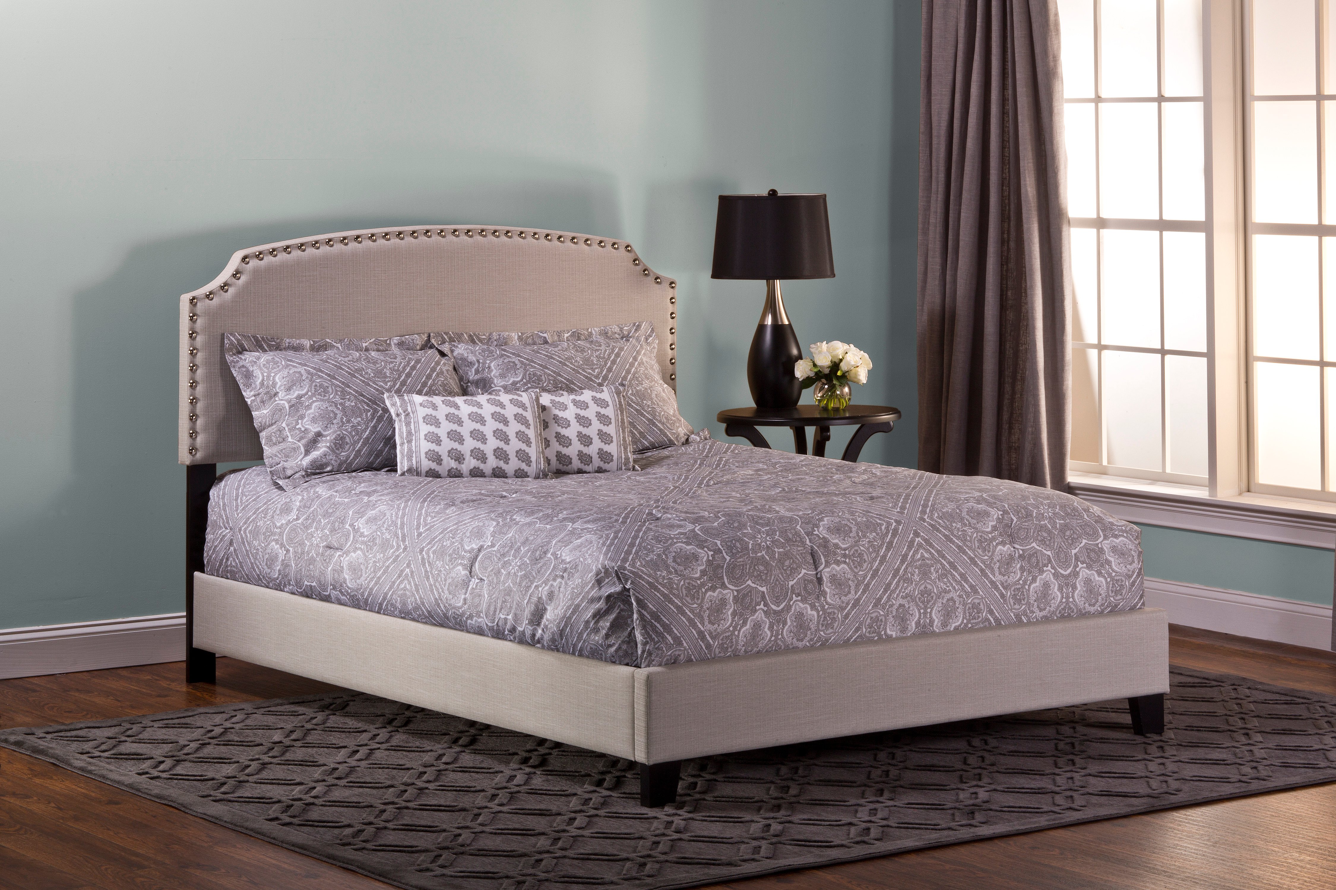 Lani Light Gray Full Upholstered Bed-2