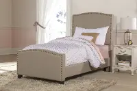 Kerstein Light Taupe Twin Upholstered Bed