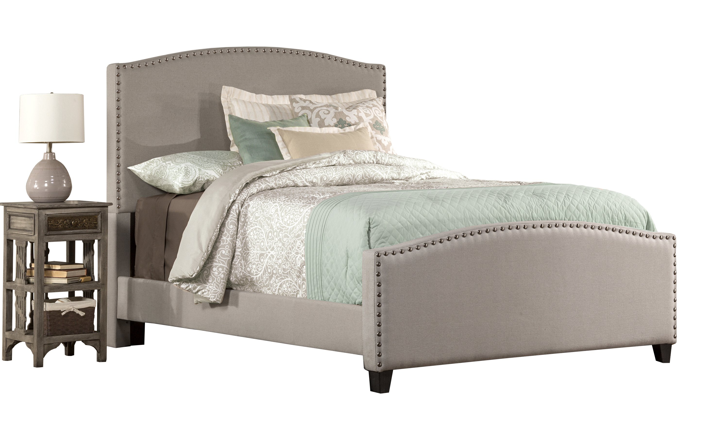 Kerstein Dove Gray Queen Upholstered Bed-2