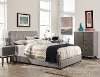 Lusso Gray Full Upholstered Bed