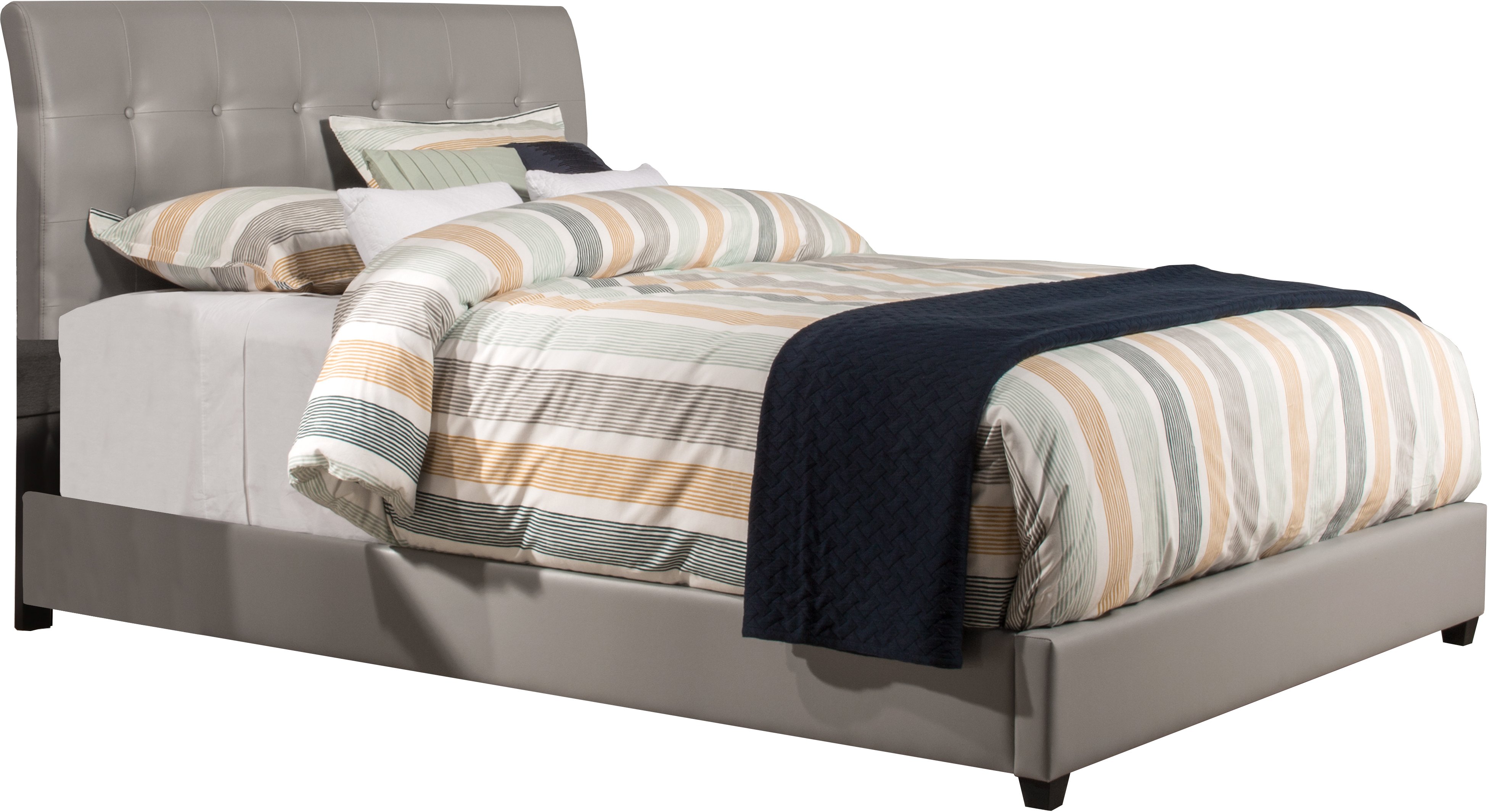 Lusso Gray Queen Upholstered Bed-2