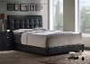 Lusso Black Queen Upholstered Bed