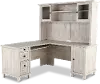 Hammond Chalk Oak L-Desk and Hutch
