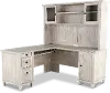 Hammond Chalk Oak L-Desk and Hutch