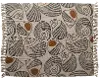 Cream, Black and Orange Recycled Cotton Throw