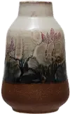 Hand Painted Multi-Colored Glazed Vase