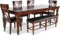 Kingston Brown 6 Piece Dining Set