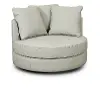 Sutton Ash Gray Round Swivel Chair