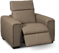 Titan Taupe Wall Hugger Power Recliner