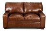 Anejo Brown Leather Loveseat