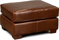 Anejo Brown Leather Ottoman