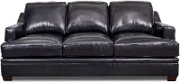 Azul Blue Leather Sofa