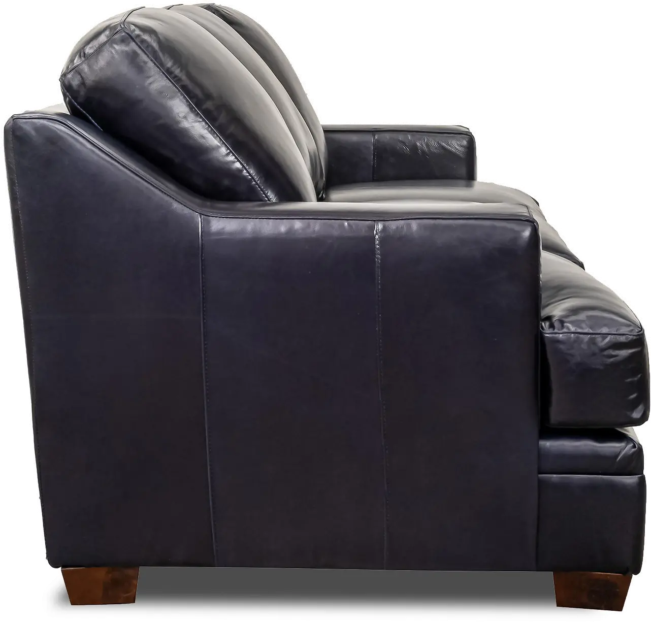Azul Blue Leather Sofa-3